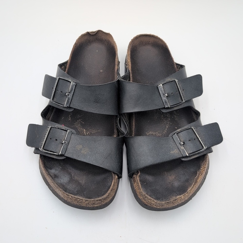 Birkenstock Arizona‎ Leather Sandals 41 Dark Brown & Black Size Womens 10 Mens 8